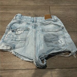 Light wash jean shorts